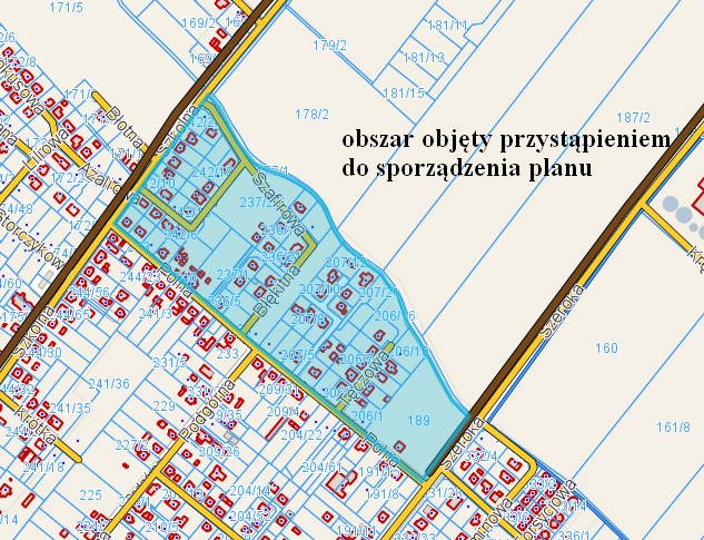Mapa z lokalizacją miejscowego planu zagospodarowania przestrzennego